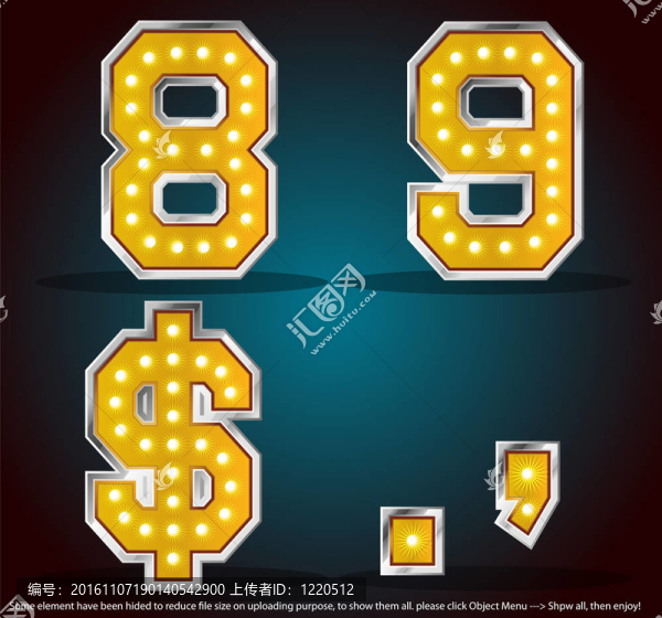 金色的銀色筆劃與燈字母