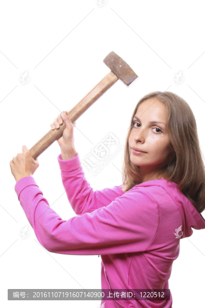 女人用錘