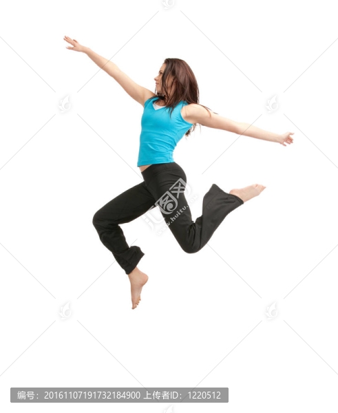 跳躍運動的女孩