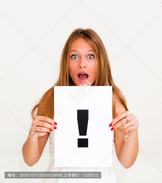 女人用板感嘆號