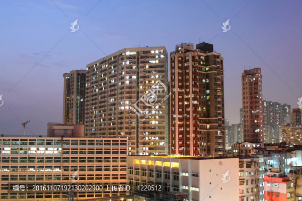 香港市中心的夜晚