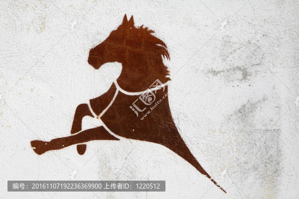 墻上的馬畫