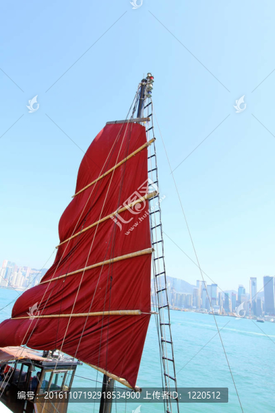 香港沿海港垃圾船旗