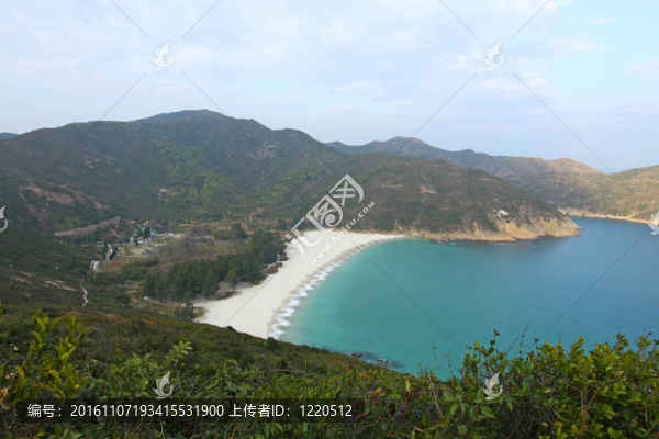 香港的山和海景