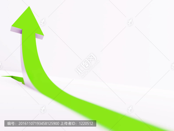 白色背景上的綠色指針