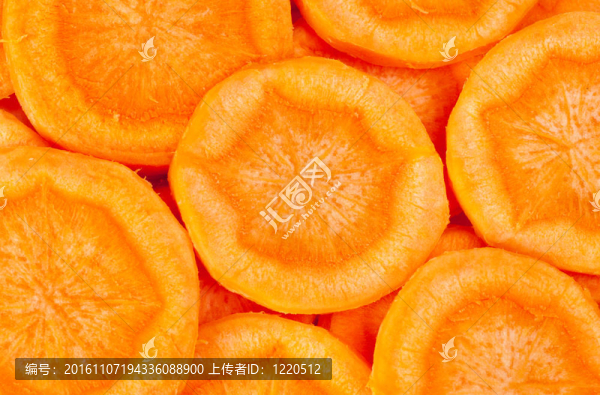 食品背景胡蘿卜片