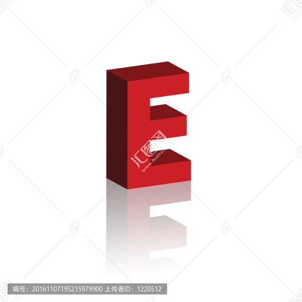 紅色3D黑體字母