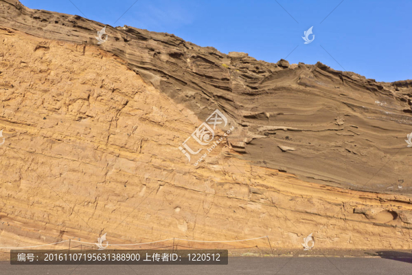 在埃爾戈爾福藍天的火山石形成；蘭薩羅特島