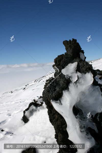 埃特納火山；西西里島被白雪覆蓋的火山