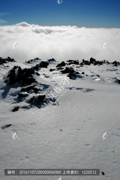 埃特納火山；西西里島被白雪覆蓋的火山