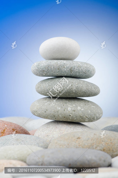 卵石堆積反對梯度背景