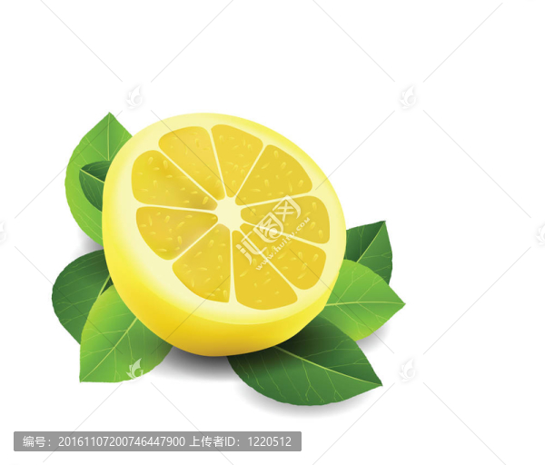 白色檸檬片