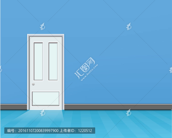 藍(lán)色的空房間