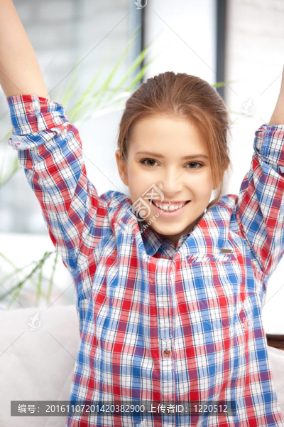 幸福和微笑的女人