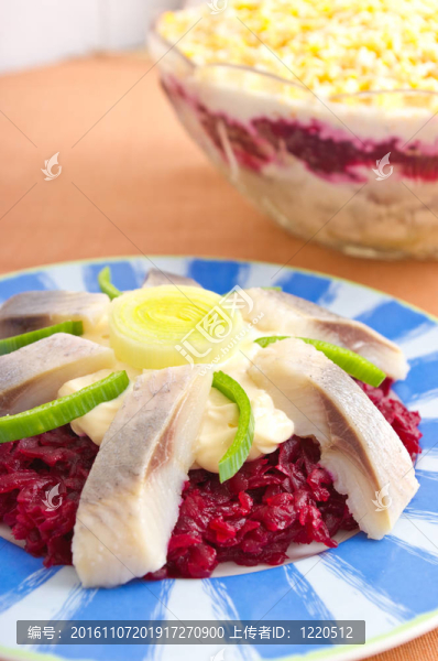傳統(tǒng)的鯡魚沙拉甜菜