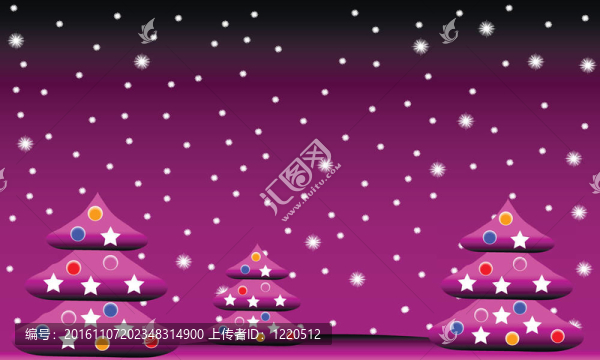 冬季圣誕景觀與冷杉樹