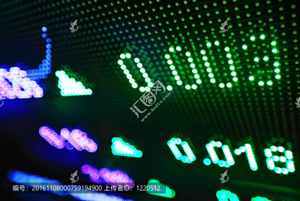 LED顯示屏在晚上與股市的信息摘要