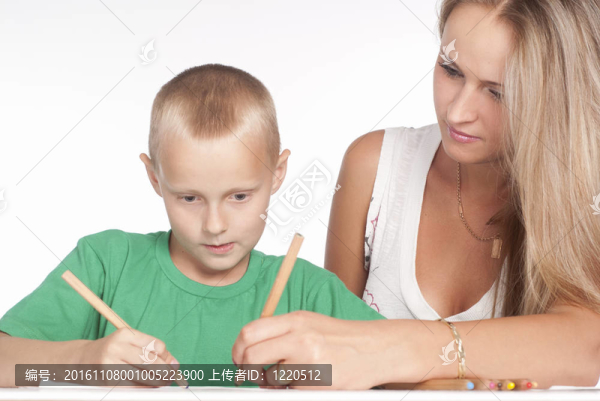 兒子與媽媽畫