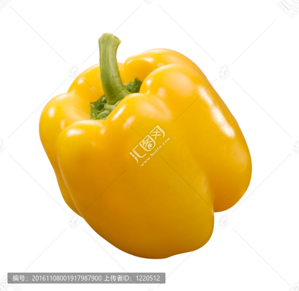 黃色的辣椒粉白色隔離