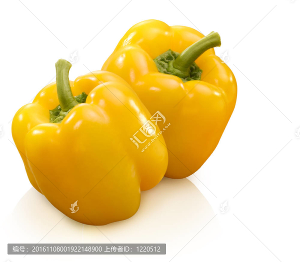 黃色的辣椒粉白色隔離