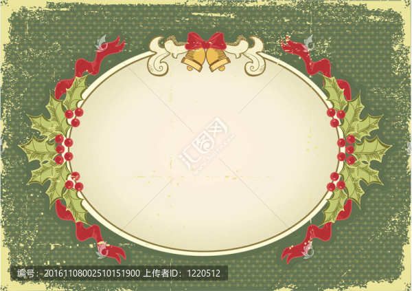 帶有節(jié)日元素的老式圣誕卡
