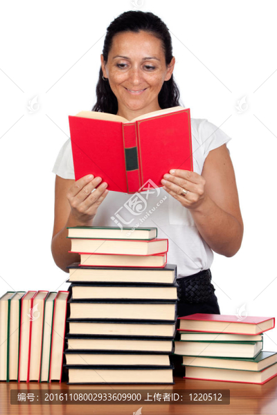 圖書館里的魅力女人
