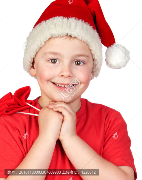 可愛的孩子與Santa,Hat
