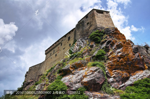 compiano城堡。Emilia,Romagna。意大利.