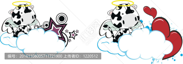 奶牛卡通天使
