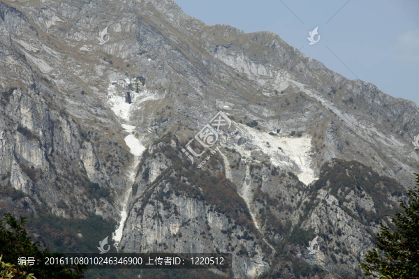 大理石采石場——濱海阿爾卑斯山脈；Carrara；托斯卡納；意大利