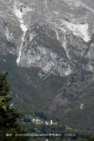 大理石采石場——濱海阿爾卑斯山脈；Carrara；托斯卡納；意大利
