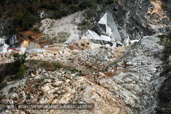 大理石采石場(chǎng)——濱海阿爾卑斯山脈；Carrara；托斯卡納；意大利