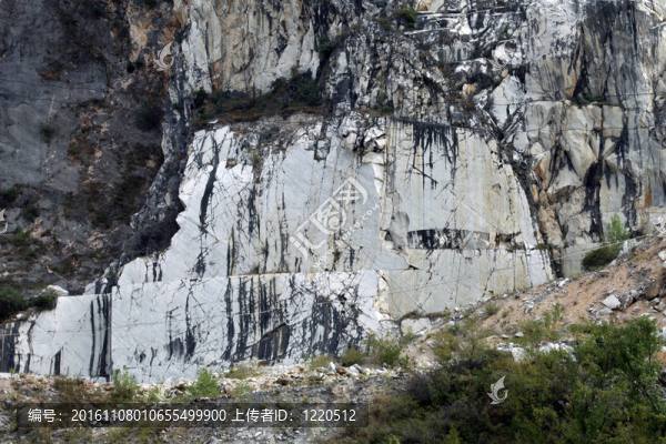 大理石采石場——濱海阿爾卑斯山脈；Carrara；托斯卡納；意大利