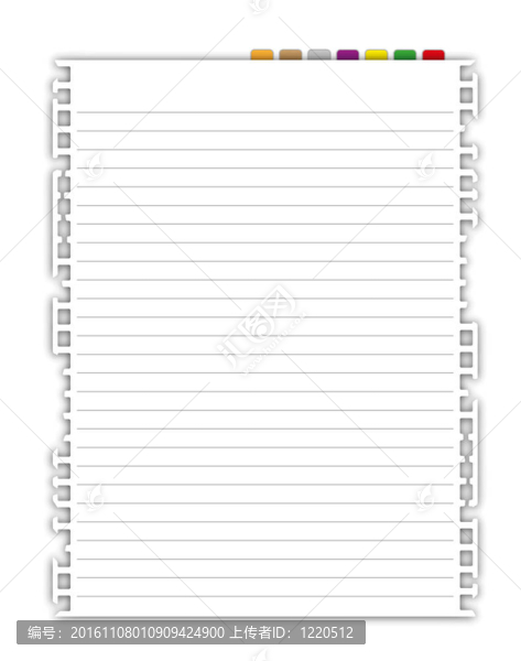 新的紙頁和書簽。