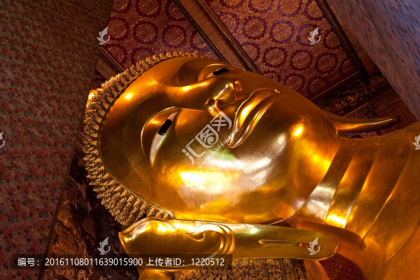 如來(lái)佛祖的雕像在Wat,Pho