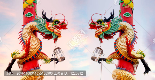 燈籠桿上的龍龍