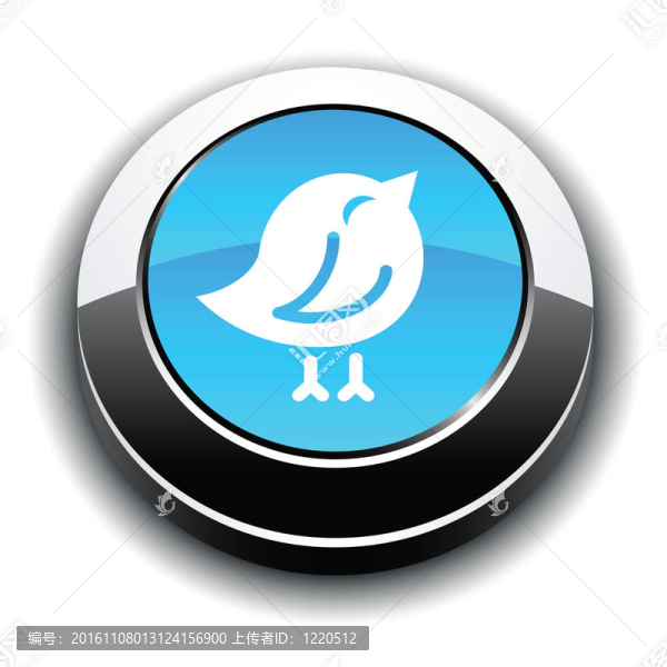 鳥3D輪按鈕。
