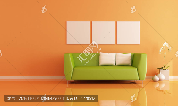 橙色的房間
