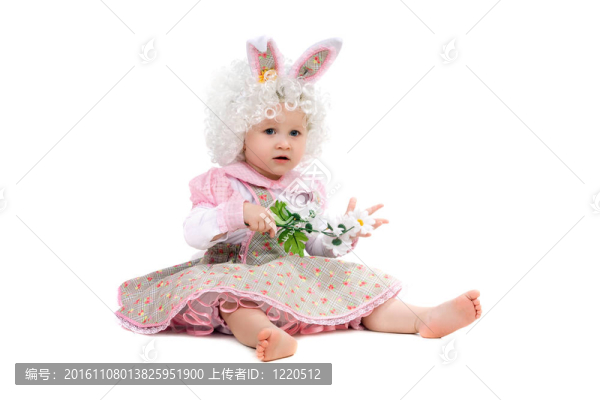 帶花的小女孩