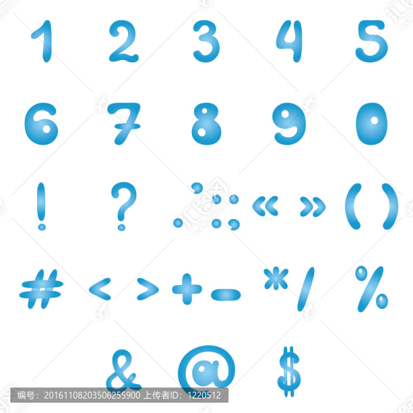 數(shù)字和符號