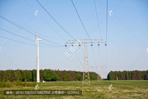 風(fēng)車(chē)和電線
