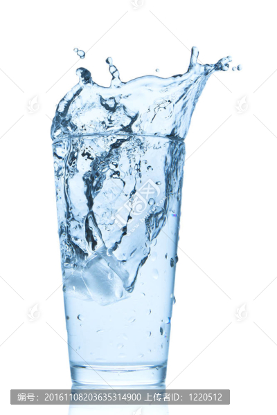 水濺在玻璃上