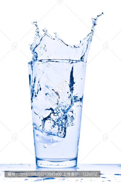 水濺在玻璃上