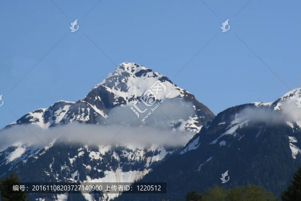 阿拉斯加皚皚的雪山