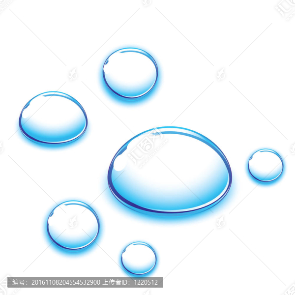 藍色水滴。