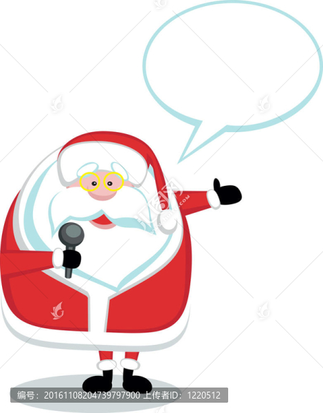 Cartoon,Santa控股空白標(biāo)志。v