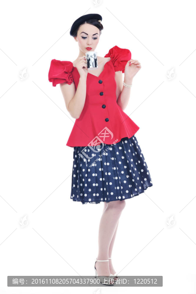 美麗的年輕女性白人孤立