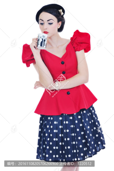 美麗的年輕女性白人孤立