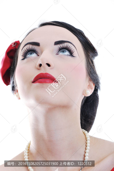 美麗的年輕女性白人孤立