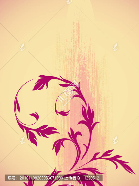 花卉背景；載體